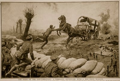 Het gevaar van de niet-strijder, een spannende avontuur met een Rode Kruis-wagen door English School
