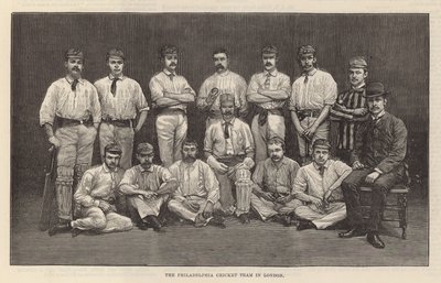 Het Philadelphia Cricket Team in Londen door English School