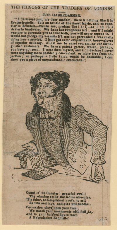 De gezichten van de handelaren van Londen door English School