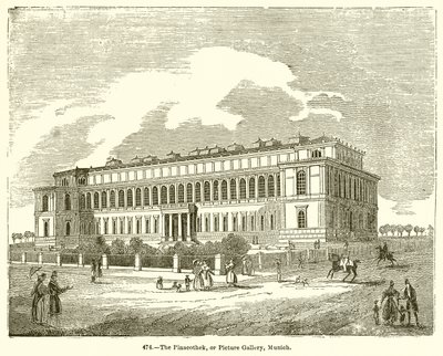 De Pinacotheek, of Schilderijengalerij, München door English School