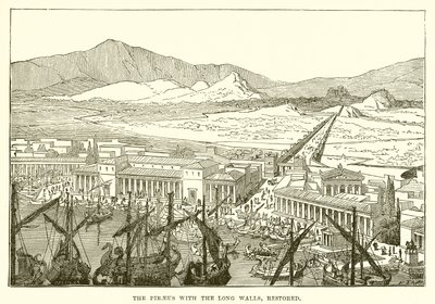 De Piraeus met de lange muren (gerestaureerd) door English School