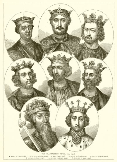 De Plantagenet koningen (1154-1399) door English School