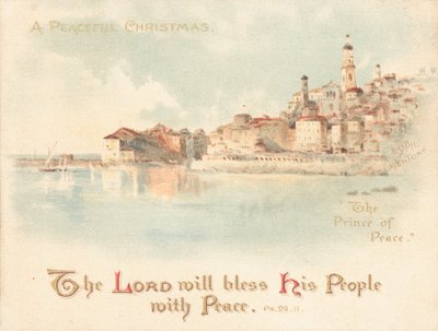 De Prins van Vrede, Kerstkaart door English School