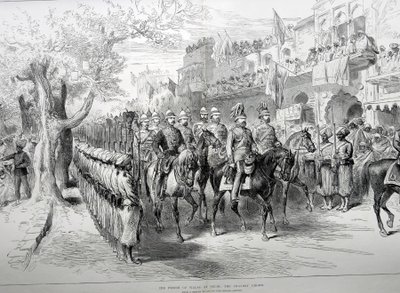 De Prins van Wales in Delhi: de Chandry Chowk door English School