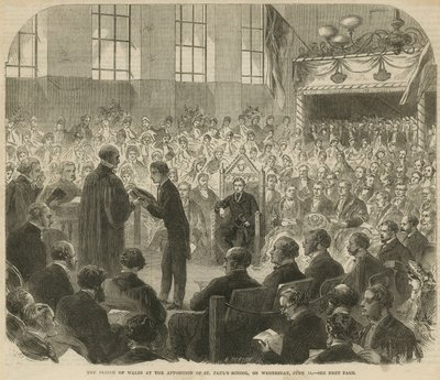 De Prins van Wales bij de appositie van St Paul