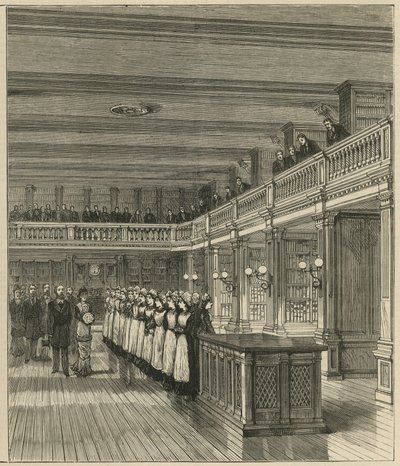 De Prins van Wales opent de nieuwe gebouwen van St Bartholomews Ziekenhuis door English School