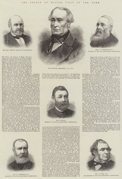 Het bezoek van de prins van Wales aan de Tyne door English School