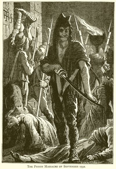 Het Gevangenismassacre van September 1792 door English School