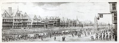 De processie van Marie de Medici langs Cheapside, 1638, gepubliceerd door William Herbert (1771-1851) en Robert Wilkinson (fl.1785-1825) 1809 door English School