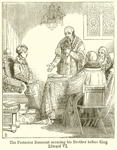 De Beschermer Somerset beschuldigt zijn Broer voor Koning Edward VI door English School