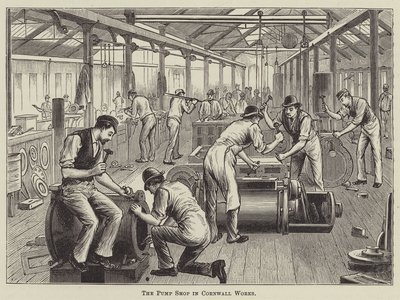 De pompwerkplaats in Cornwall Works door English School