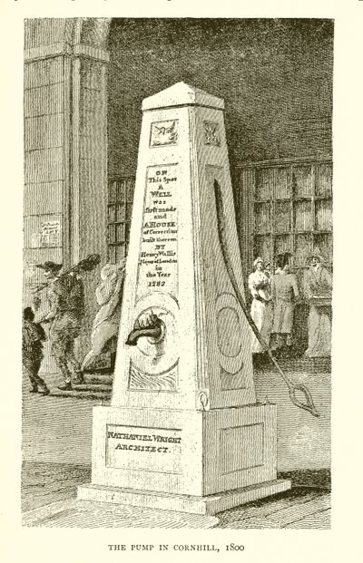 De Pomp in Cornhill, 1800 door English School