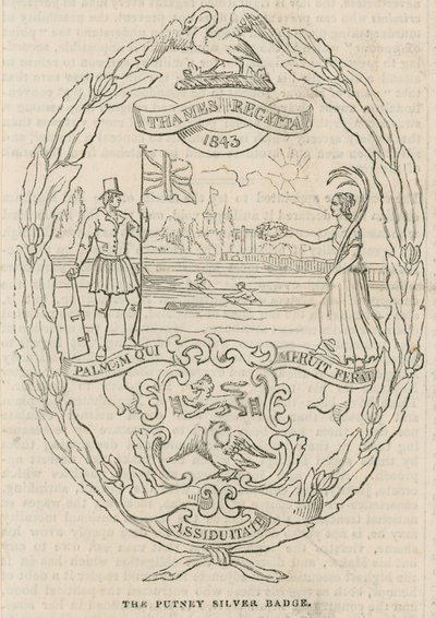 De Putney Zilveren Badge uitgereikt tijdens de Thames Regatta door English School