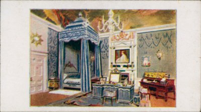 Het poppenhuis van de koningin: De slaapkamer van de koningin II (kleurenlitho) door English School