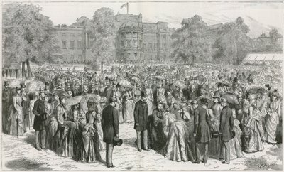 Het tuinfeest van de koningin in Buckingham Palace door English School