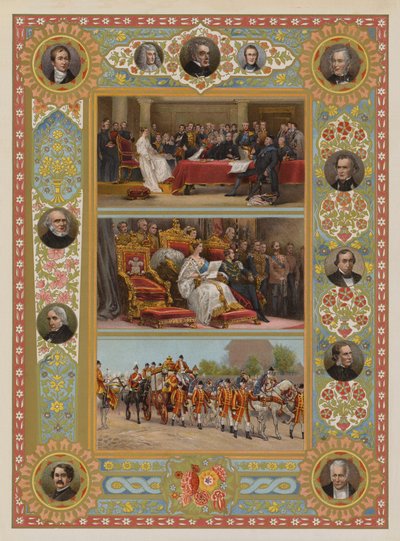 Het jubileum van de koningin (chromolitho) door English School