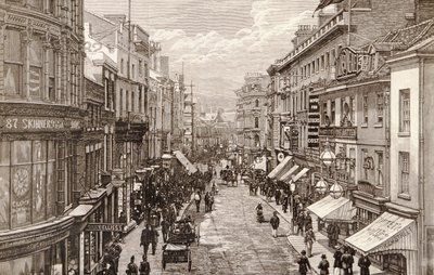 Het Bezoek van de Koningin aan Birmingham: De Hoofdstraat, uit 
