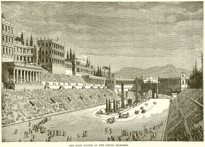 De renbaan in het Circus Maximus door English School