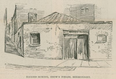 Het jubileum van de Ragged School Union; Ragged School, Snows Fields, Bermondsey, Londen door English School