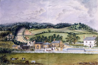 Het spoorwegstation, Kent, c.1860 door English School