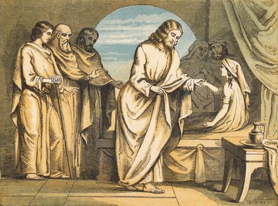 De opwekking van de dochter van Jaïrus door English School