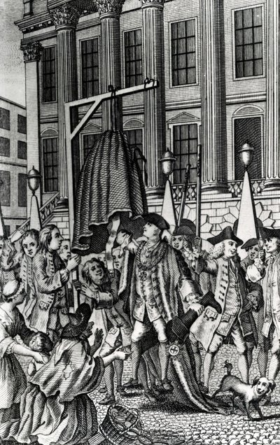 De verkrachting van de petticoat, 1768 door English School