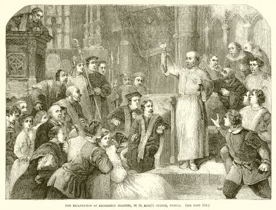 De herroeping van aartsbisschop Cranmer, in de St. Mary