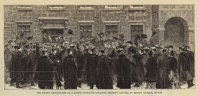De recente moord op een Dublinse detective, het dragen van Sergeant Danvers bij Trinity College, Dublin door English School