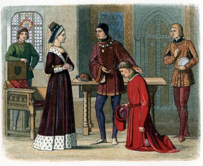 De verzoening van Richard Neville, graaf van Warwick, met Margaret van Anjou, illustratie uit 