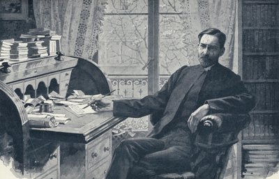 De Eerwaarde Hugh Price Hughes in zijn studeerkamer door English School