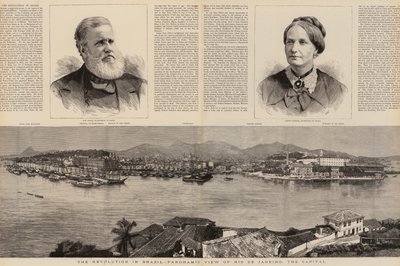 De Revolutie in Brazilië (gravure) door English School