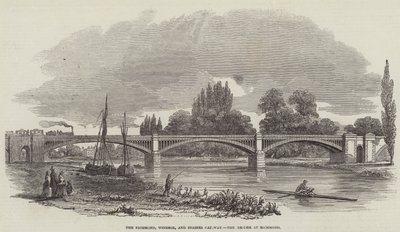 De Richmond, Windsor, en Staines Spoorwegbrug bij Richmond door English School