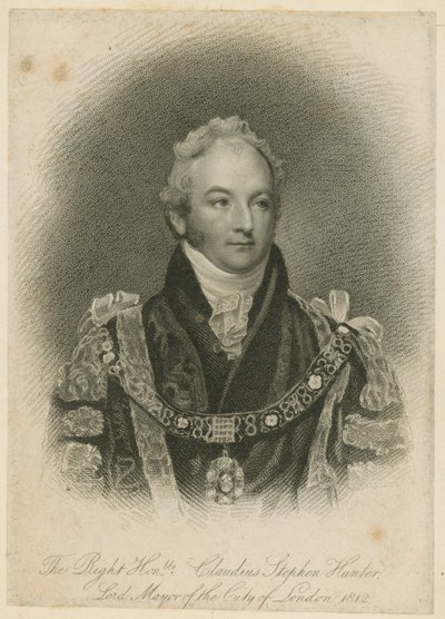 De Zeer Eerwaarde Claudius Stephen Hunter, Lord Mayor van Londen door English School