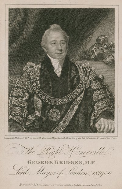 De zeer eerbiedwaardige George Bridges, burgemeester van Londen 1819-20 door English School