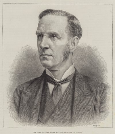 De zeer eerbiedwaardige John Morley, MP, Chief Secretary voor Ierland door English School