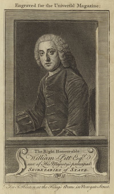 De Zeer Eerwaarde William Pitt Esquire, een van Zijne Majesteits voornaamste Staatssecretarissen door English School
