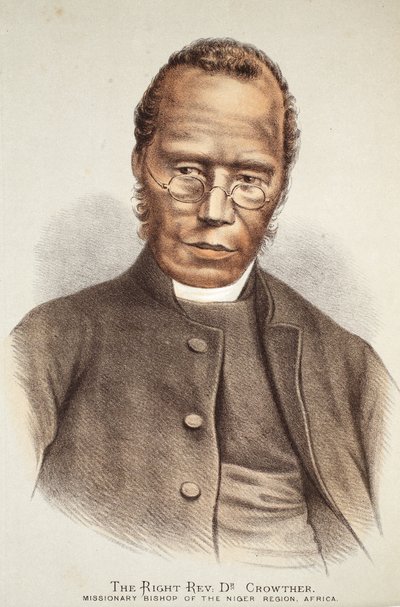De Zeer Eerwaarde Dr. Crowther, illustratie uit De Geïllustreerde Editie van het Leven en de Ontdekkingen van David Livingstone door J. Ewing Richie, uitgegeven door A. Fullarton & Co., 1876 door English School