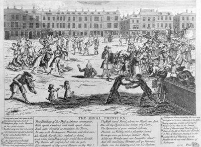 De Rivaliserende Drukkers, 1734 door English School