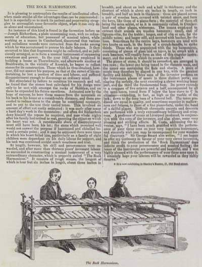 De Rots Harmonicon (gravure) door English School