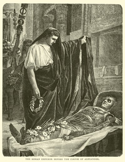 De Romeinse keizer voor het lijk van Alexander door English School