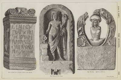 De Romeinse Muur en Romeinse Kunst in Groot-Brittannië (gravure) door English School
