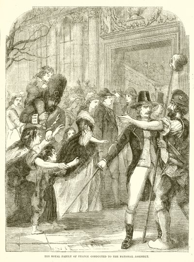 De Koninklijke Familie van Frankrijk naar de Nationale Vergadering geleid door English School