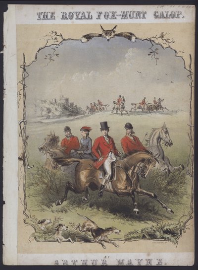 De koninklijke vossenjacht Galop, door Arthur Mayne door English School