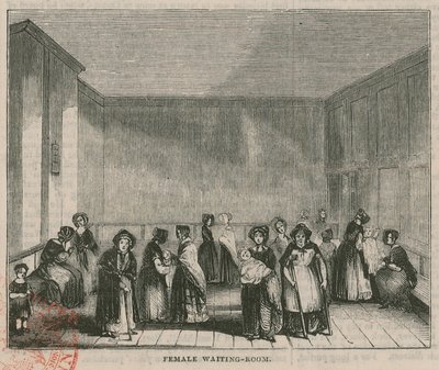 Het Royal Free Ziekenhuis, Grays Inn Road, Londen: Vrouwelijke wachtkamer door English School