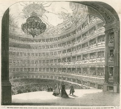 Het Koninklijke Italiaanse Operahuis, Covent Garden, Londen door English School