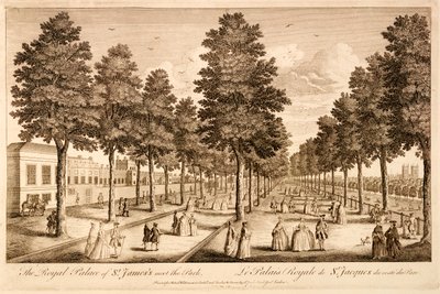 Het Koninklijk Paleis van St. James naast het park door English School