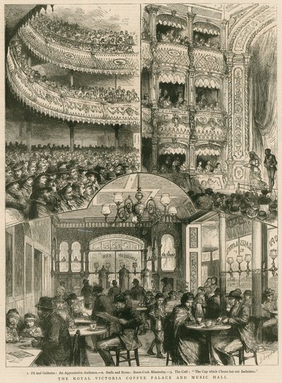 De Royal Victoria Coffee Palace en Music Hall, Londen door English School