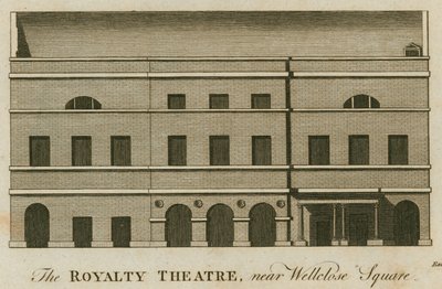 Het Royalty Theater, Well Street, Wellclose Square, Londen door English School