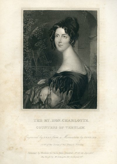 De zeer eerbiedwaardige Charlotte, gravin van Verulam, 1830 door English School