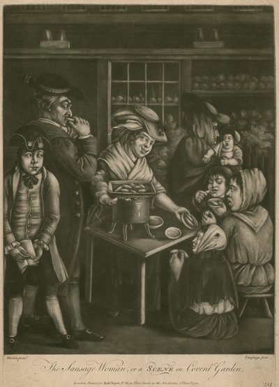 De worstvrouw; of, een scène in Covent Garden door English School